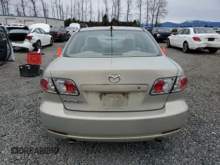2006 Mazda 6 i with VIN 1YVFP80C265M31606, listed as a Copart auction lot 49741955 with 254,728 mi miles and Salvage Title. Bid and sale history available at carsss.com. Image 6.