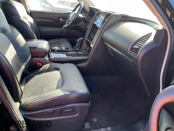 2020 Infiniti QX80 LUXE with VIN JN8AZ2NF6L9704744, listed as a Copart auction lot 80710184 with 89,701 mi miles and Salvage Title. Bid and sale history available at carsss.com. Image 7.