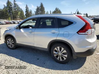 2013 Honda CR-V EX-L z VIN 2HKRM4H75DH693483, wystawiony jako Copart lot #55702115 z przebiegiem 210 135 mil mil oraz Szkody całkowita. Historia ofert i sprzedaży dostępna na DreamBid. Obrazek 2.