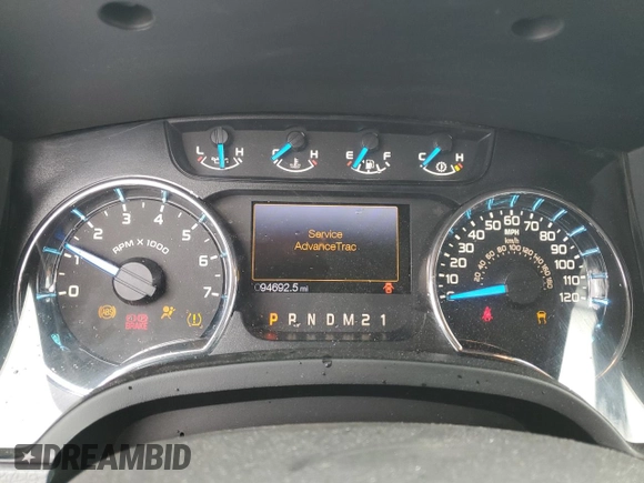 2013 Ford F-150 XL with VIN 1FTFX1EF6DFA41356, listed as a Copart auction lot 57246745 with 94,692 mi miles and Salvage title. Bid and sale history available at DreamBid. Image 9.