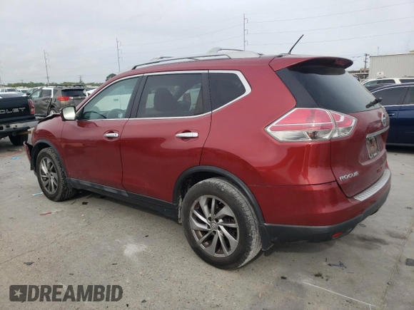 2015 Nissan Rogue SL with VIN 5N1AT2MTXFC762234, listed as a Copart auction lot 50433655 with 168,779 mi miles and Salvage Title. Bid and sale history available at carsss.com. Image 2.