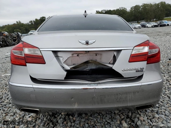 2012 Hyundai Genesis 5.0L with VIN KMHGC4DH9CU169262, listed as a Copart auction lot 80019364 with 0 mi miles and Non Repairable. Bid and sale history available at carsss.com. Image 6.