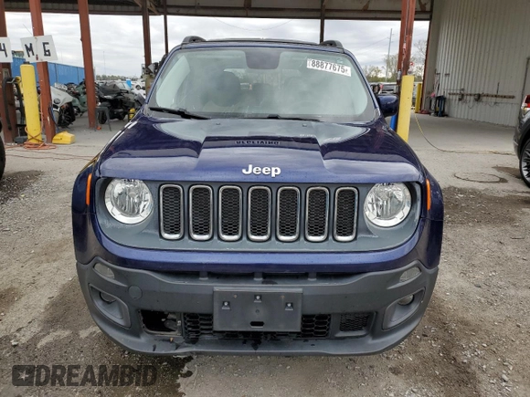 2016 Jeep Renegade Latitude with VIN ZACCJABW7GPE20005, listed as a Copart auction lot 88877675 with 53,091 mi miles and Salvage Title. Bid and sale history available at DreamBid. Image 5.