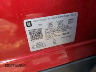 2021 Chevrolet Blazer LT с VIN 3GNKBJRS0MS522923, выставлен на аукционе Copart как лот 45695175 с пробегом 60 613 миль миль и Списание • Salvage title. История ставок и продаж доступна на DreamBid. Изображение 14.