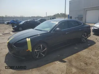2021 Hyundai Sonata SEL Plus with VIN 5NPEJ4J28MH079484, listed as a Copart auction lot 52587065 with 77,717 mi miles and Salvage Title. Bid and sale history available at DreamBid. Image 1.