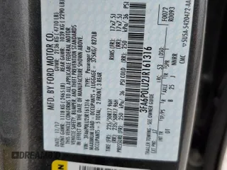 2018 Ford Fusion Hybrid SE with VIN 3FA6P0LU2JR161316, listed as a Copart auction lot 51320425 with 74,215 mi miles and Salvage Title. Bid and sale history available at carsss.com. Image 13.
