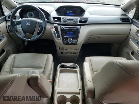 2017 Honda Odyssey EX-L with VIN 5FNRL5H68HB024712, listed as a Copart auction lot 46572565 with 104,917 mi miles and Salvage Title. Bid and sale history available at DreamBid. Image 8.