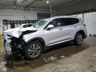 2019 Hyundai Santa Fe Ultimate with VIN 5NMS5CAD5KH002245, listed as a Copart auction lot 45110185 with 33,991 mi miles and Salvage Title. Bid and sale history available at carsss.com. Image 1.