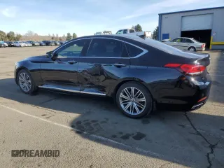 2018 Genesis G80 3.8L z VIN KMHGN4JE1JU265260, wystawiony jako Copart lot #87121164 z przebiegiem 90 611 mil mil oraz Szkoda całkowita • Salvage title. Historia ofert i sprzedaży dostępna na DreamBid. Obrazek 2.