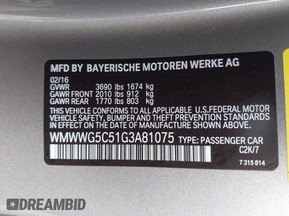 2016 MINI Convertible z VIN WMWWG5C51G3A81075, wystawiony jako IAAI lot #41681717 z przebiegiem 54 956 mil mil oraz . Historia ofert i sprzedaży dostępna na DreamBid. Obrazek 9.