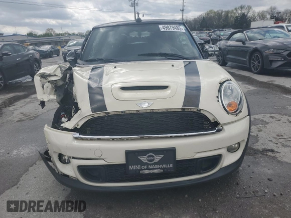 2011 MINI Convertible S with VIN WMWZP3C54BTX83253, listed as a Copart auction lot 49879485 with Not Provided miles and Salvage Title. Bid and sale history available at DreamBid. Image 5.