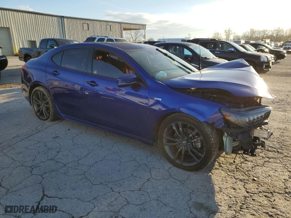 2018 Acura TLX w/A-SPEC Pkg with VIN 19UUB3F6XJA006586, listed as a Copart auction lot 47194594 with 0 mi miles and Salvage Title. Bid and sale history available at carsss.com. Image 4.