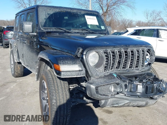 2024 Jeep Wrangler Willys с VIN 1C4RJXN64RW162279, выставлен на аукционе IAAI как лот 41464424 с пробегом 12 928 миль миль и . История ставок и продаж доступна на DreamBid. Изображение 1.