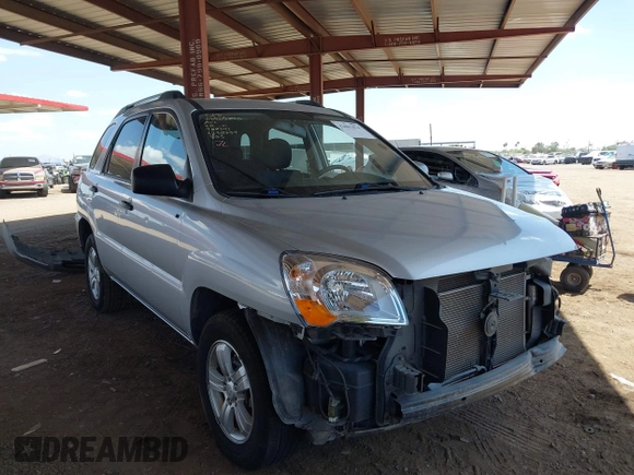 2009 Kia Sportage LX with VIN KNDJF724297601801, listed as a IAAI auction lot 42063474 with 87,869 mi miles. Bid and sale history available at carsss.com. Image 1.
