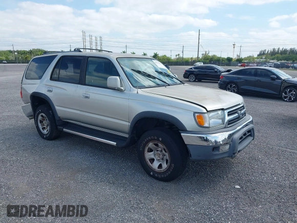 1999 Toyota 4Runner SR5 with VIN JT3GN86R9X0102254, listed as a IAAI auction lot 38751123 with Not Provided miles. Bid and sale history available at carsss.com. Image 1.