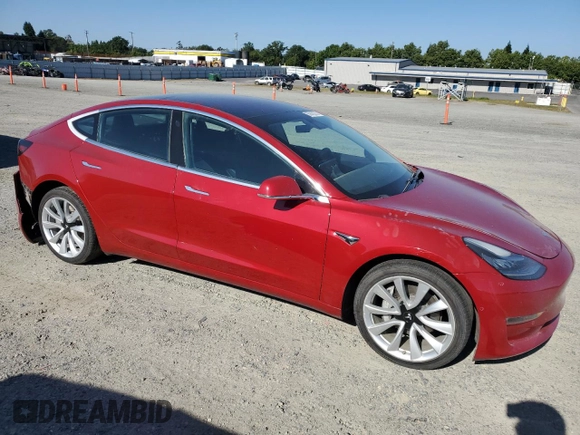 2018 Tesla Model 3 Long Range Battery with VIN 5YJ3E1EA6JF061510, listed as a Copart auction lot 55839225 with 134,570 mi miles and Salvage Title. Bid and sale history available at DreamBid. Image 4.