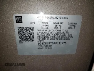 2024 Chevrolet Malibu LT with VIN 1G1ZE5ST3RF121475, listed as a Copart auction lot 88788615 with Not Provided miles and Non Repairable. Bid and sale history available at DreamBid. Image 12.