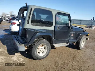 2001 Jeep Wrangler Sahara with VIN 1J4FA59S81P345126, listed as a Copart auction lot 88213245 with 152,211 mi miles and Salvage Title. Bid and sale history available at carsss.com. Image 3.