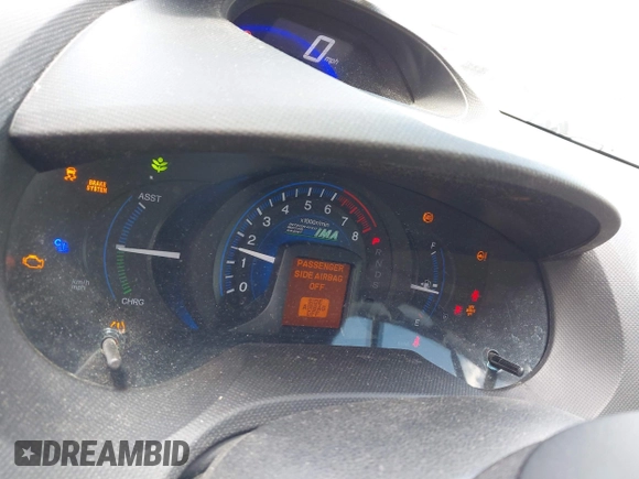 2013 Honda Insight EX with VIN JHMZE2H75DS001093, listed as a IAAI auction lot 42346816 with 153,488 mi miles and . Bid and sale history available at DreamBid. Image 7.