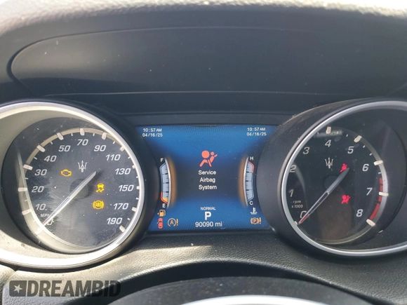 2020 Maserati Levante S z VIN ZN661YUA5LX344751, wystawiony jako Copart lot #53500525 z przebiegiem 90 090 mil mil oraz Szkoda całkowita • Salvage title. Historia ofert i sprzedaży dostępna na DreamBid. Obrazek 9.