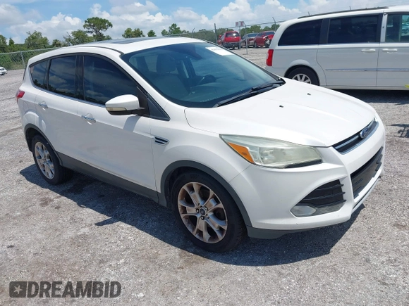 2013 Ford Escape SEL z VIN 1FMCU0H94DUD22476, wystawiony jako IAAI lot #42673808 z przebiegiem 215 811 mil mil oraz . Historia ofert i sprzedaży dostępna na DreamBid. Obrazek 1.