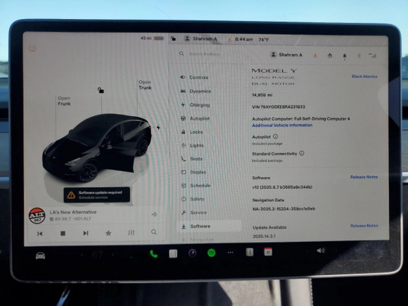 2024 Tesla Model Y Long Range с VIN 7SAYGDEE8RA231933, выставлен на аукционе Copart как лот 58078115 с пробегом 14 959 миль миль и Списание • Salvage title. История ставок и продаж доступна на DreamBid. Изображение 9.