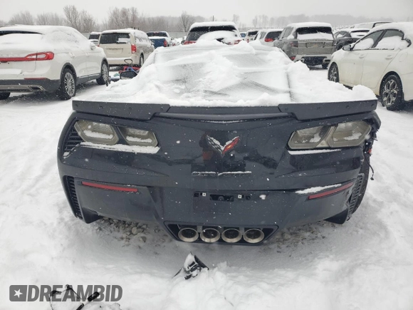 2019 Chevrolet Corvette Z06 1LZ with VIN 1G1YP2D60K5605501, listed as a Copart auction lot 41629445 with 0 mi miles and Salvage Title. Bid and sale history available at carsss.com. Image 6.