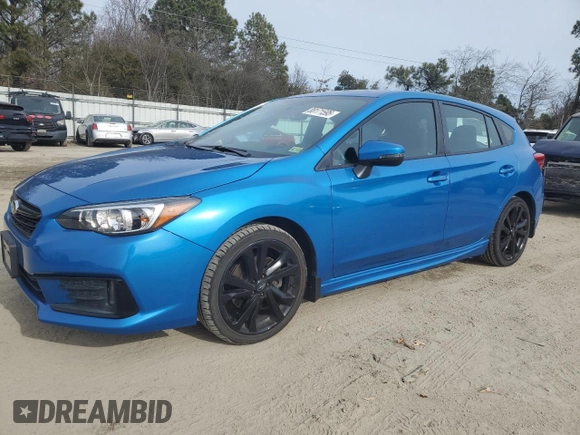 2020 Subaru Impreza Special Sports with VIN 4S3GTAM66L3727835, listed as a Copart auction lot 88171595 with 17,954 mi miles and Salvage title. Bid and sale history available at DreamBid. Image 1.