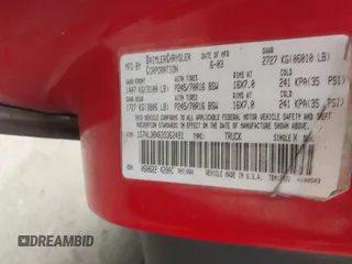 2003 Dodge Dakota Sport with VIN 1D7HL38X63S362491, listed as a IAAI auction lot 41642370 with 299,300 mi miles. Bid and sale history available at carsss.com. Image 9.