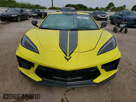 2022 Chevrolet Corvette 3LT with VIN 1G1YC3D4XN5100893, listed as a Copart auction lot 61994414 with 0 mi miles and Salvage Title. Bid and sale history available at carsss.com. Image 5.