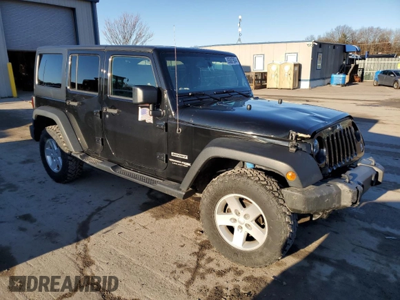 2018 Jeep Wrangler JK Unlimited Sport S with VIN 1C4BJWDG8JL874449, listed as a Copart auction lot 85007634 with 91,709 mi miles and Salvage Title. Bid and sale history available at carsss.com. Image 4.