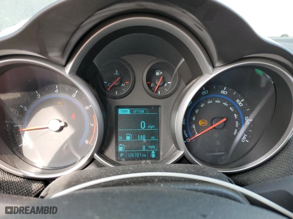 2013 Chevrolet Cruze 1LT with VIN 1G1PC5SB3D7207781, listed as a Copart auction lot 52461625 with 106,181 mi miles and Salvage Title. Bid and sale history available at carsss.com. Image 9.