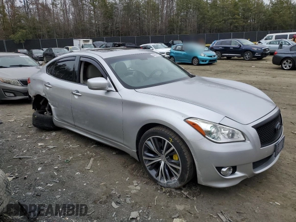 2012 Infiniti M with VIN JN1BY1AP3CM330668, listed as a Copart auction lot 44910155 with Not Provided miles and Salvage Title. Bid and sale history available at DreamBid. Image 4.