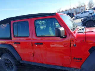 2021 Jeep Wrangler Unlimited Willys Sport with VIN 1C4HJXDG9MW754873, listed as a IAAI auction lot 41641167 with 25,410 mi miles and . Bid and sale history available at DreamBid. Image 13.