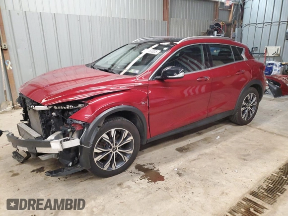 2017 Infiniti QX30 Premium z VIN SJKCH5CR7HA016566, wystawiony jako Copart lot #50260005 z przebiegiem Nie podano mil oraz Szkoda całkowita • Salvage title. Historia ofert i sprzedaży dostępna na DreamBid. Obrazek 1.