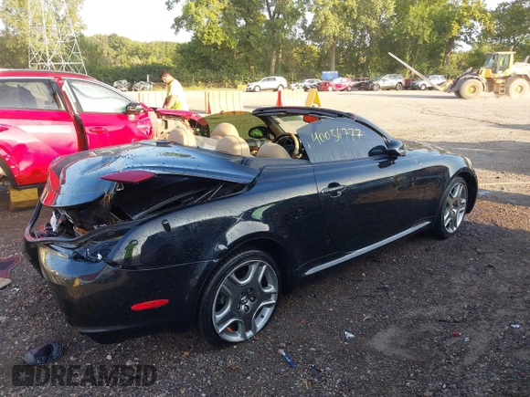 2008 Lexus SC 430 with VIN JTHFN45Y789017479, listed as a IAAI auction lot 40056777 with 148,076 mi miles and . Bid and sale history available at DreamBid. Image 4.