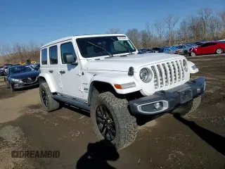 2021 Jeep Wrangler Unlimited Sahara with VIN 1C4JJXP64MW762819, listed as a Copart auction lot 49796845 with 76,543 mi miles and Salvage Title. Bid and sale history available at DreamBid. Image 11.
