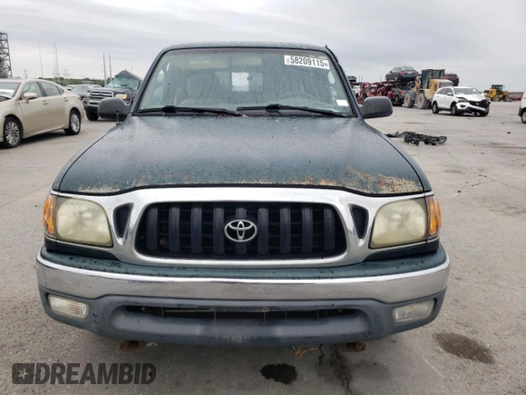 2002 Toyota Tacoma with VIN 5TEVL52N12Z886156, listed as a Copart auction lot 58209115 with 239,882 mi miles and Clean title. Bid and sale history available at DreamBid. Image 5.