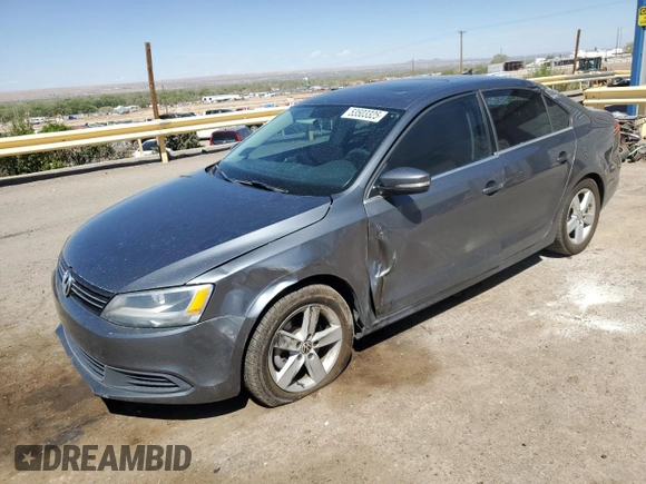 2014 Volkswagen Jetta TDI w/Premium with VIN 3VWLL7AJXEM398033, listed as a Copart auction lot 53503325 with 96,081 mi miles and Salvage title. Bid and sale history available at DreamBid. Image 1.