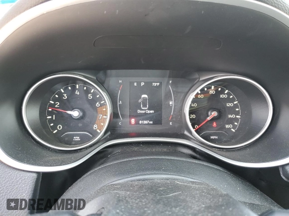 2020 Jeep Compass Latitude with VIN 3C4NJCBB8LT166292, listed as a Copart auction lot 59352365 with 81,397 mi miles and Salvage title. Bid and sale history available at DreamBid. Image 9.