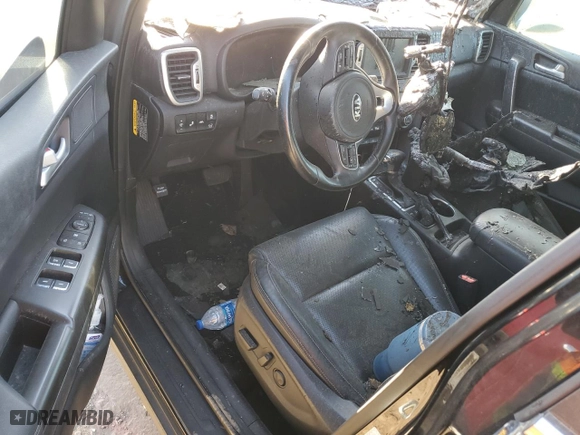 2017 Kia Sportage EX with VIN KNDPN3AC0H7227198, listed as a Copart auction lot 84951934 with 0 mi miles and Salvage Title. Bid and sale history available at carsss.com. Image 8.