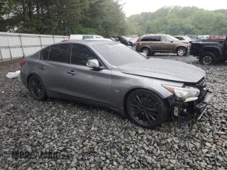 2018 Infiniti Q50 Luxe with VIN JN1EV7AR1JM433482, listed as a Copart auction lot 57093905 with Not provided miles and Salvage title. Bid and sale history available at DreamBid. Image 4.