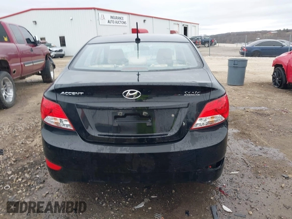 2013 Hyundai Accent GLS with VIN KMHCU4AE9DU379870, listed as a IAAI auction lot 41534029 with 102,610 mi miles. Bid and sale history available at carsss.com. Image 16.