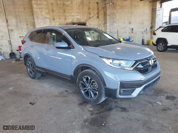 2022 Honda CR-V EX with VIN 2HKRW2H51NH617967, listed as a IAAI auction lot 41646187 with 60,626 mi miles. Bid and sale history available at carsss.com. Image 1.