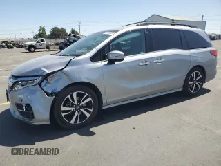 2018 Honda Odyssey Elite with VIN 5FNRL6H90JB062506, listed as a Copart auction lot 60336075 with 44,667 mi miles and Salvage title. Bid and sale history available at DreamBid. Image 1.