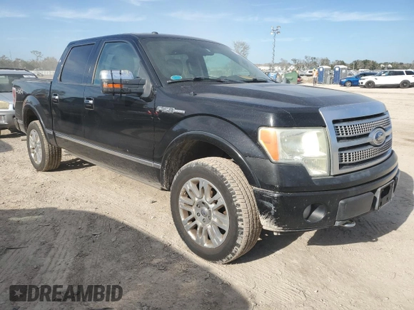 2009 Ford F-150 XL with VIN 1FTPW14V39FA46411, listed as a Copart auction lot 77964244 with 267,792 mi miles and Salvage title. Bid and sale history available at DreamBid. Image 4.