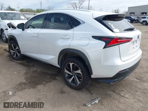 2021 Lexus NX 300 with VIN JTJDARBZXM5022186, listed as a IAAI auction lot 41865033 with 57,034 mi miles and . Bid and sale history available at DreamBid. Image 3.