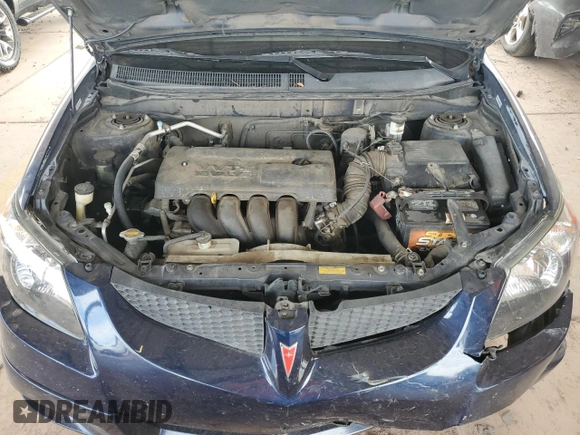 2004 Pontiac Vibe with VIN 5Y2SL62824Z459649, listed as a Copart auction lot 59057345 with 220,515 mi miles and Salvage title. Bid and sale history available at DreamBid. Image 11.