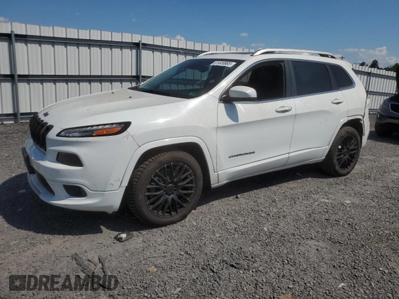 2017 Jeep Cherokee Overland with VIN 1C4PJLJS1HW640840, listed as a Copart auction lot 61449965 with 53,277 mi miles and Salvage title. Bid and sale history available at DreamBid. Image 1.