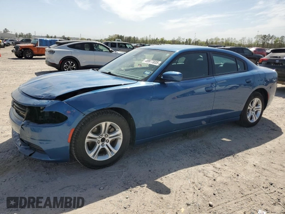 2022 Dodge Charger SXT with VIN 2C3CDXBG1NH255476, listed as a Copart auction lot 49977035 with 45,705 mi miles and Salvage Title. Bid and sale history available at DreamBid. Image 1.